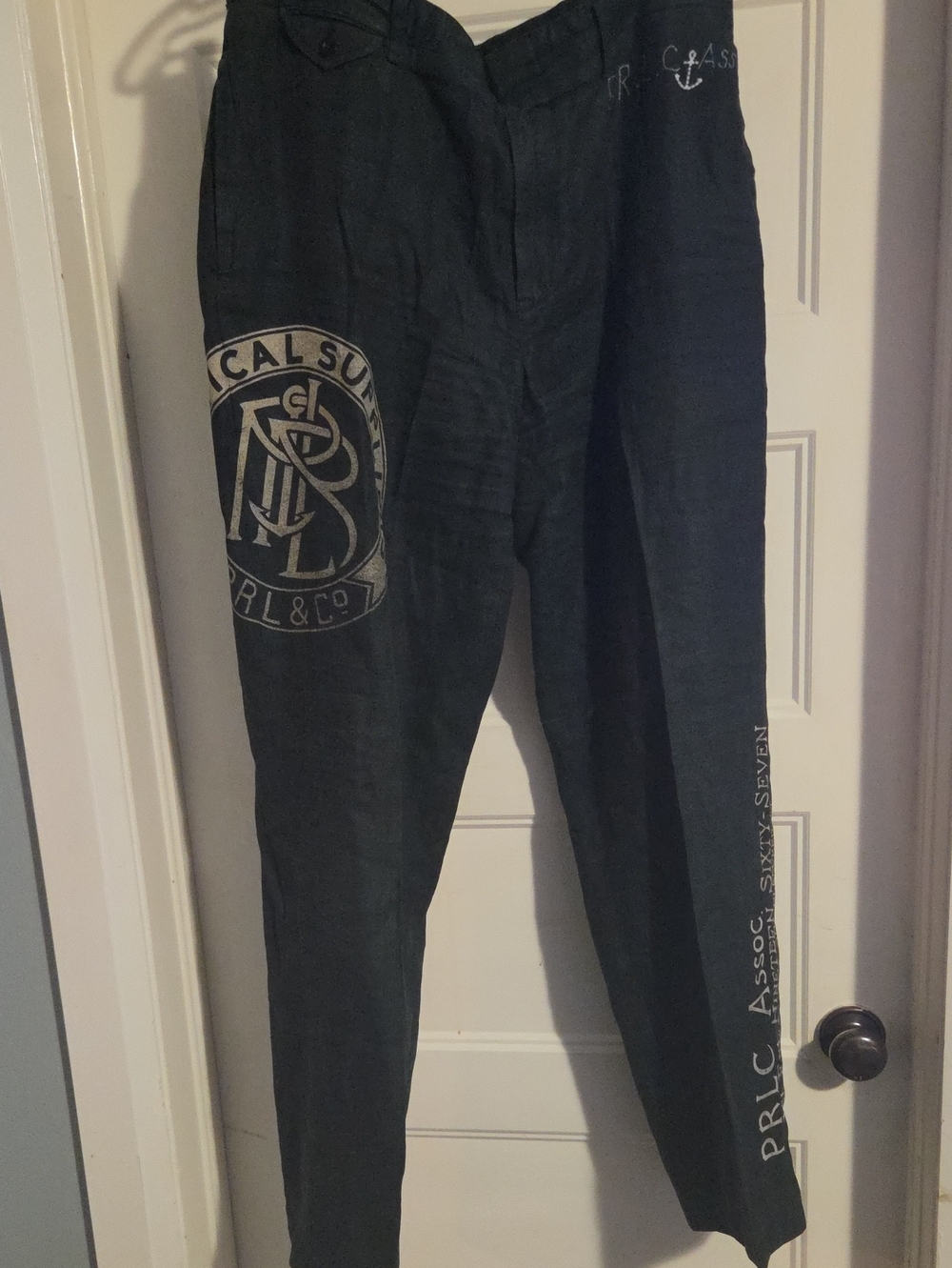 Men's Black Graphic Casual Pants